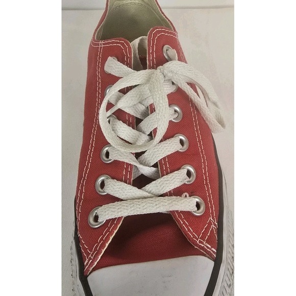 Women's Converse All Star Shoes Size 7 Red And White - Picture 11 of 16